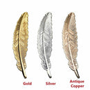 Page markers Leaf shape Students Stationery Metal Feather Book darts Bookmark
