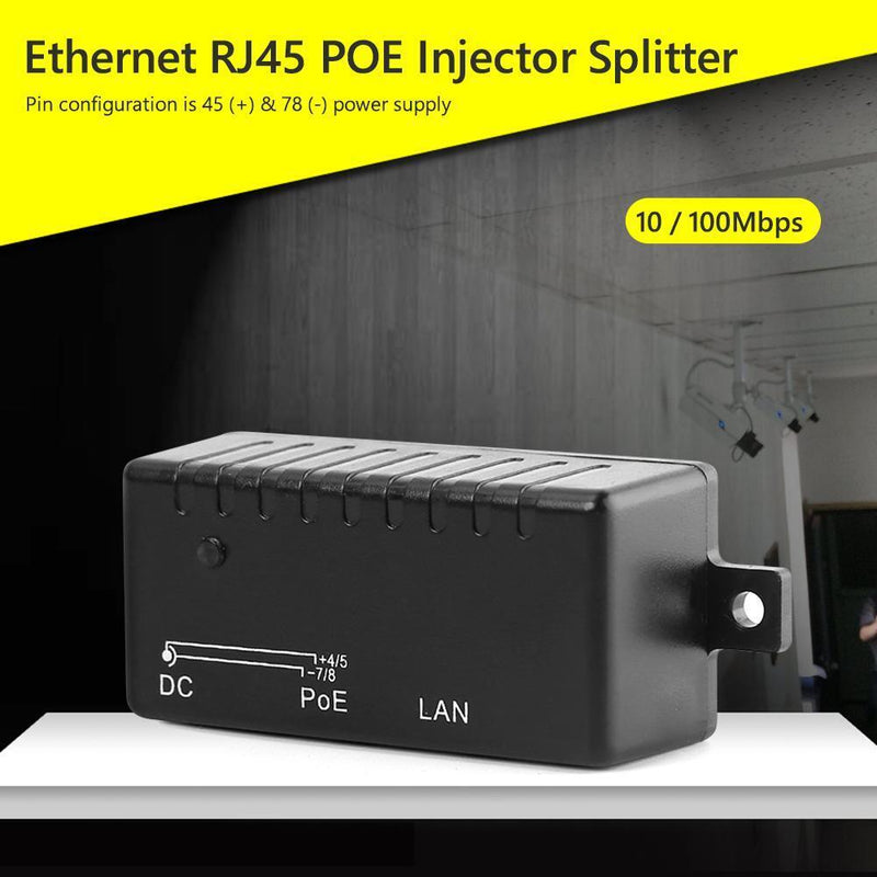 PoE Splitter PoE Injector RJ45 Passive DC 5.5mmx2.1mm Input Adapter Connector