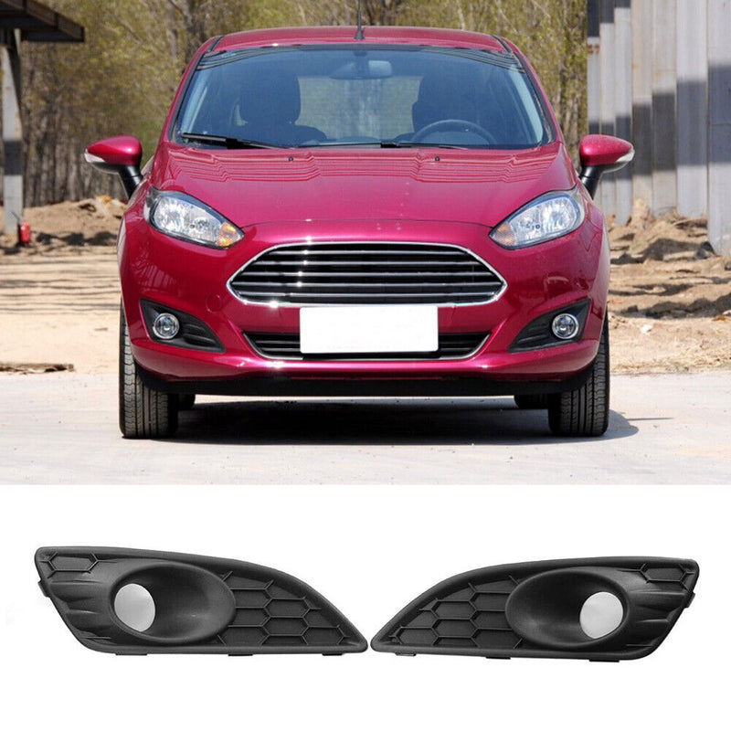 1 Pair Front Bumper Light Grill Fog Lamp Lower Grill for Ford Fiesta JA8 13-17