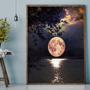 Full Cross Stitch Handcraft 11CT Stamped Moon Lake Needlework DIY Home Ornament