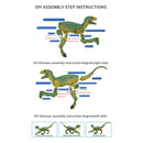DIY 2.4GHz RC Dinosaur LED Light Walking Remote Control Raptor Velociraptor