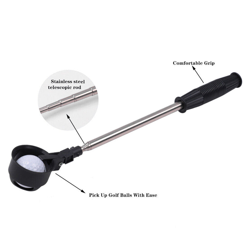 79 inch Golf Ball Retriever 8 Sections Stainless Telescopic Golf Ball Picke