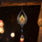 Metal Iron Art Solar Powered Flame LED Lights Hanging Wind Chimes Windows Decor
