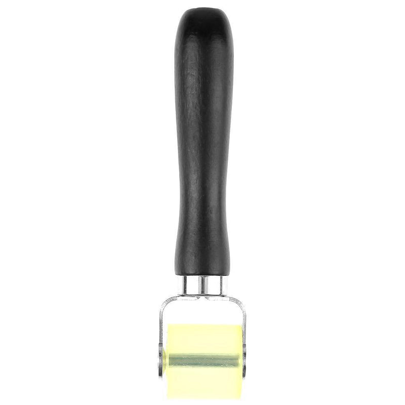 Wooden Grip Auto Sound Deadener Application Clear Yellow Rubber Roller Newly