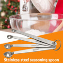 4pcs/set Stainless Steel Spice Measuring Spoons Kitchen Cooking Sugar Salt Scoop
