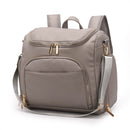 PU Large Capacity Diaper Bag Mommy Bag Backpack for Travel Totes (Grey)