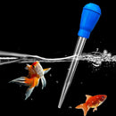Manual Fish Tank Aquarium Feed Water Changer Mini Suction Pipe Tool (Blue)