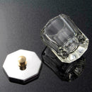 Glass Dappen Dish/Crystal Octogonal Cup Pot Acrylic S Nail Manicure Liquid E5X6