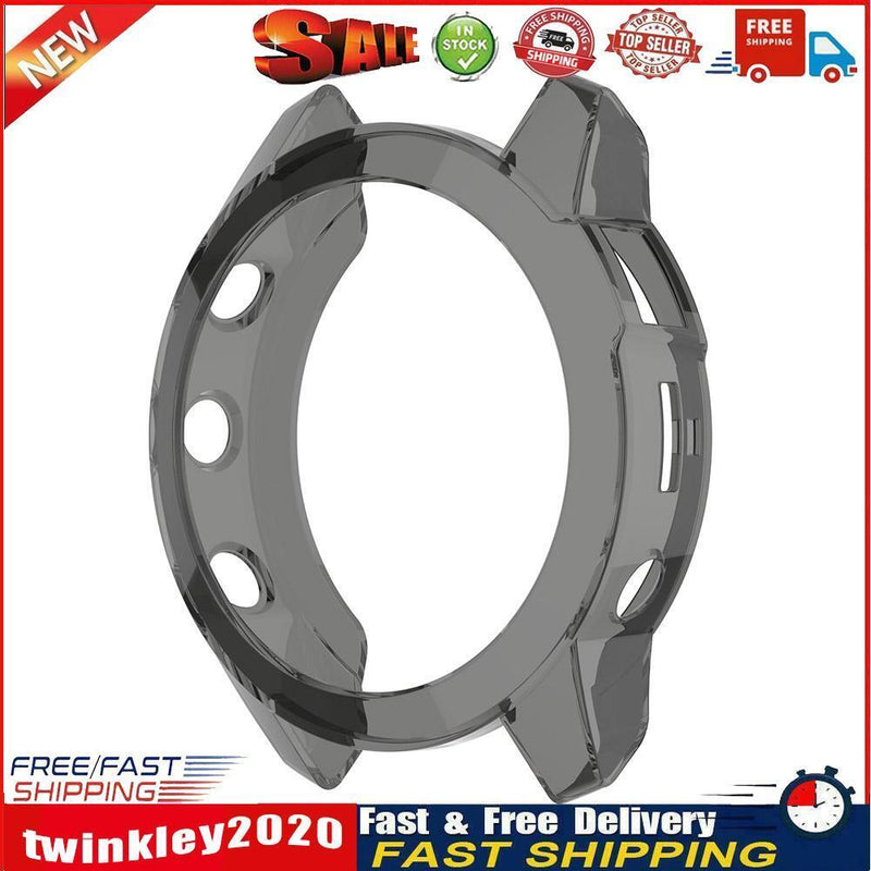 Watch Protective Frame Shell Case for Garmin Fenix 7 (Transparent Black) Newly