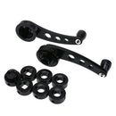2pcs Aluminum Alloy Car Window Handle Winder Riser Replacement(Black) Newly