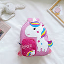 Kindergarten Cute Cartoon Animal Backpack Children Knapsack Handbags (Pink)