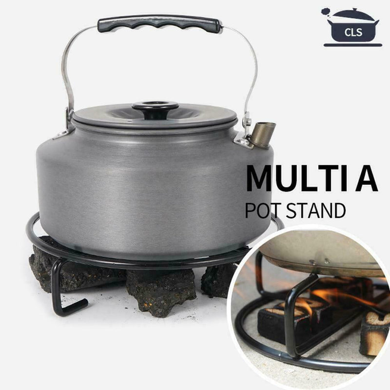 Portable Mini Stove Rack Iron Stand Stove Bracket Holder Outdoor Black M3L4