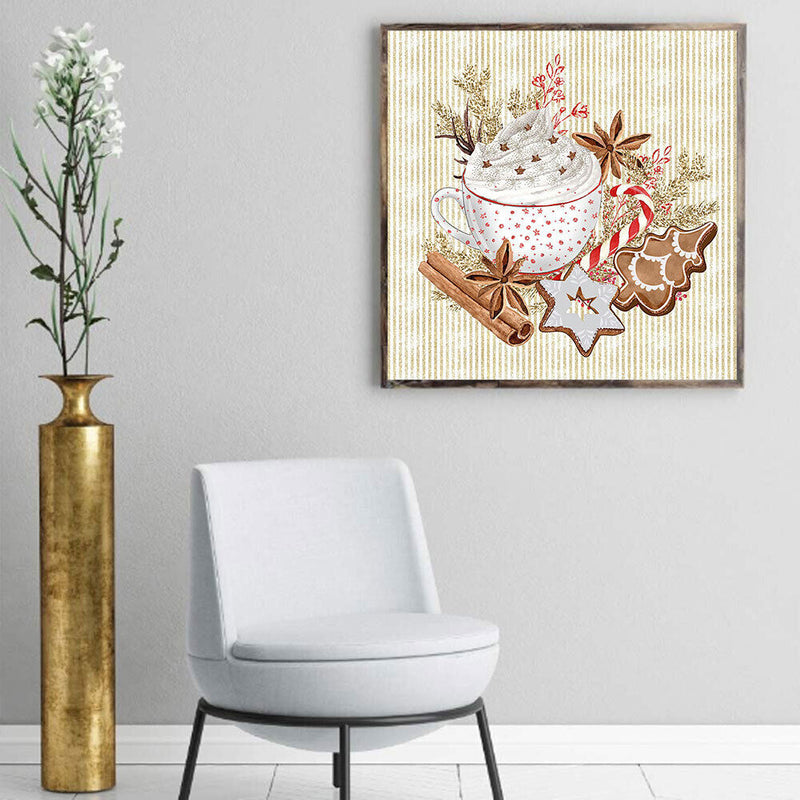 DIY Diamond Painting Kits Full Round Drill Christmas Coffee Home Decoration Gift