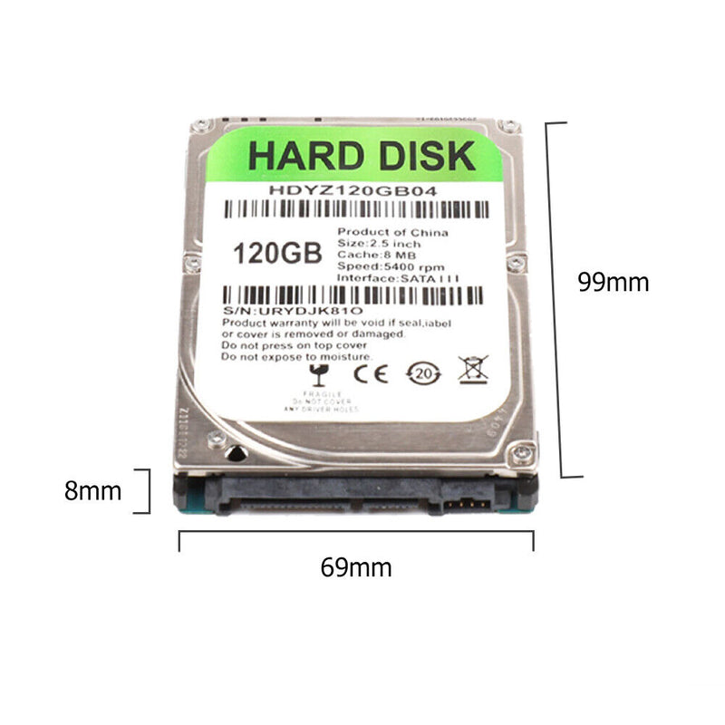 2.5 inch 5400RPM SATA III Internal Hard Drive 80GB 120GB 160GB 250GB 320GB 500GB