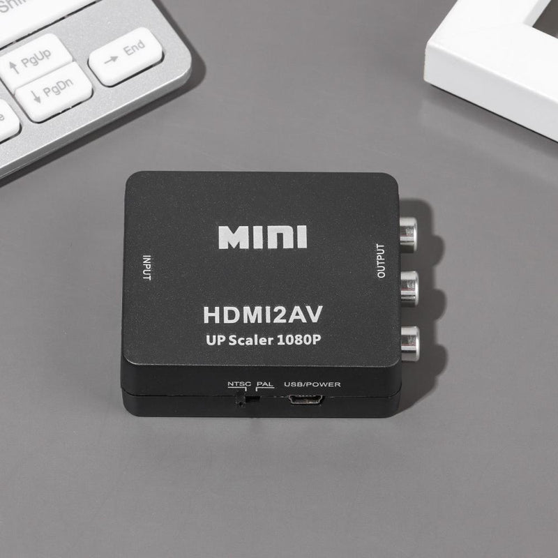 Durable Full HD Video 1080P Mini Converter Adapter HDMI to 3 RCA CVBS Connector