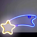 LED USB Meteor Neon Signs Light Wall Hanging Night Lamp (Warm White Blue) Newly