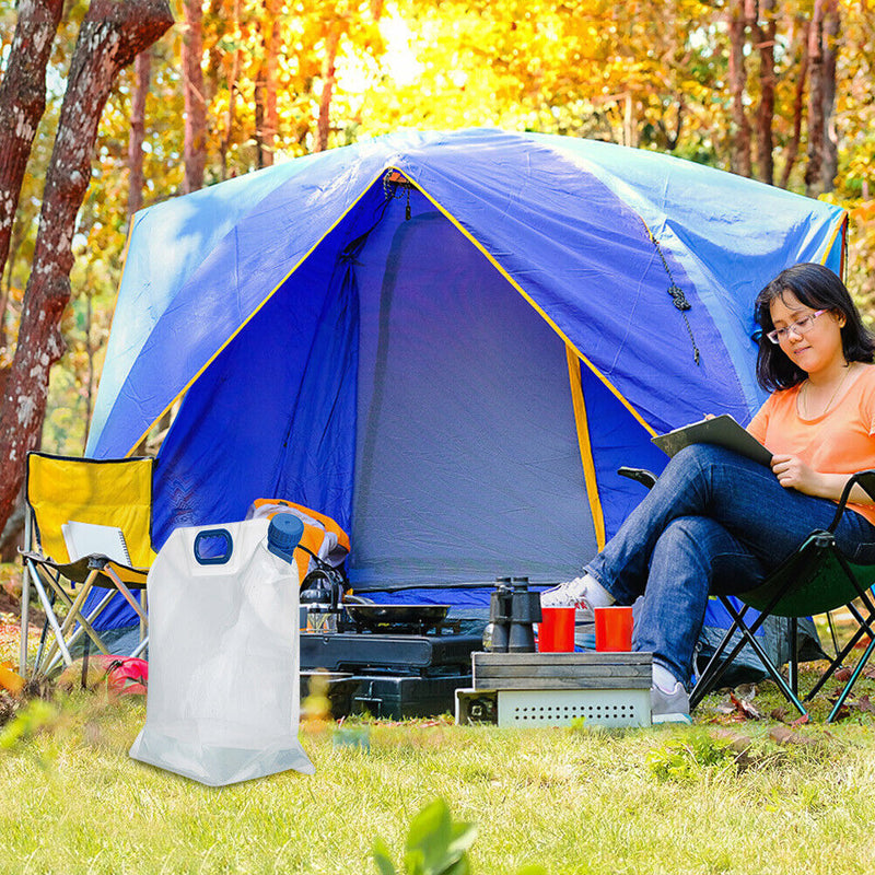 15L Foldable Portable Outdoor Camping Cooking BBQ Water Bag Carrier (Blue) Newly