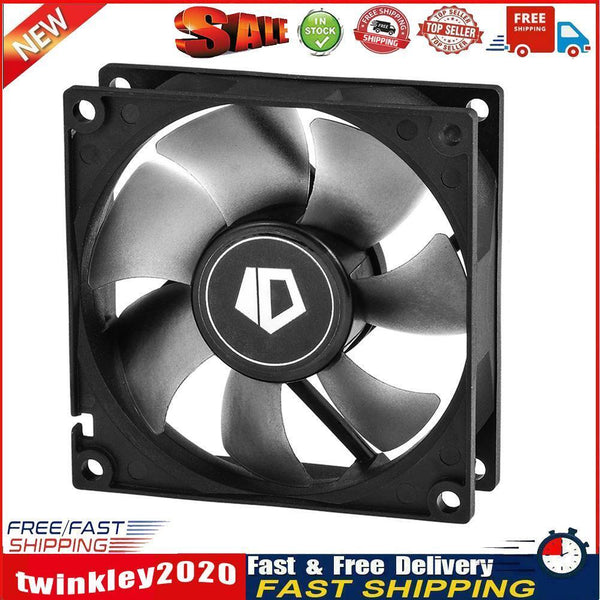 ID-COOLING NO-8025-SD 80mm Quiet 3 Pin Desktop PC Case Small Cooling Fan Newly