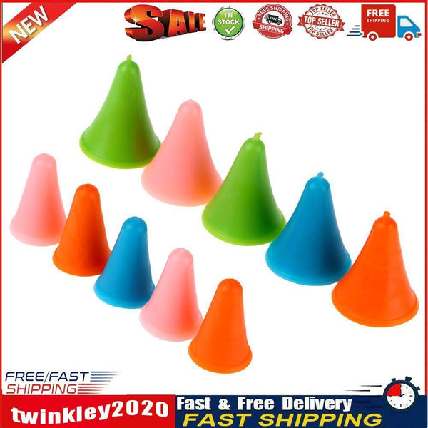 10pcs Rubber Cone Shape Knitting Needles Cap Point Protectors in 2 Sizes Newly