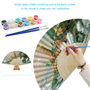 Seaside Lighthouse Oil Paint Folding Fan By Numbers DIY Painted Art Craft