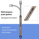 Windproof Electric Arc BBQ Lighter USB Plasma Ignition for Gas Stove BBQ Lighter