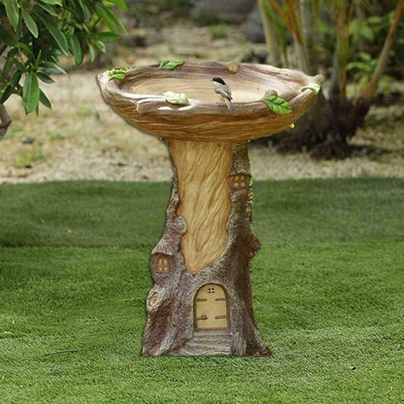 Bird Bath & Feeder Traditional Pedestal Free Standing Outdoor Table Garden S7M9