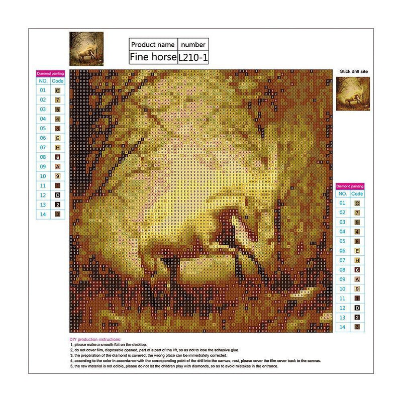 Running Horse 5D Full Drill Diamond Painting Embroidery DIY Cross Stitch Newly