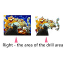 5D DIY Diamond Painting Cartoon Cat Family Cross Stitch Embroidery Mosaic
