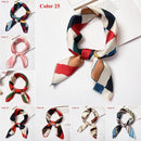 Gifts Elegant Women Hair Tie Band Square Scarf Silk Feel Satin Head Neck