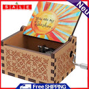Aunis Wooden Playing Clock, "You are My Sunshine" with Hand Crank Playing Clock f? Mother