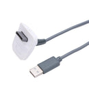 1.8m Dual Magnetic Ring USB Charging Cable for Xbox 360 Controller (Grey)