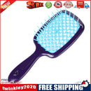 Wide Teeth Air Cushion Comb Scalp Massage Hollow Grid Airbag Brush (Purple)