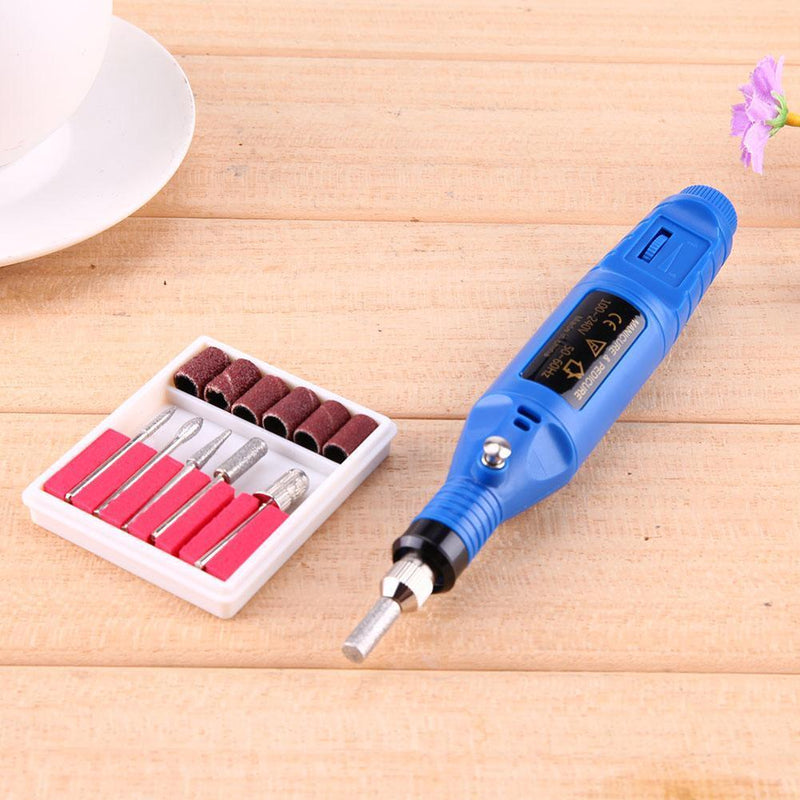 Nail Art Drill Set 6 Bits Electric Grinding Machine Toenail Drill File Tool