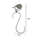 Bird Art Decor Silhouette S-shaped Hanging Hook Garden Gift Yard Best Decor E8V6