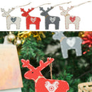 Kids Favors Elk Pendant Xmas Tree Hanging Wooden Ornaments Christmas Decoration