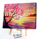 50x40cm Oil Paint By Numbers Sunset Sea Frameless Picture Craft Home Decor Kit