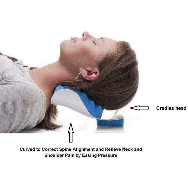 Neck And Shoulder Relaxer Pillow Pain Relief Cervical D5Q9 Relax Spine F0N2 I1H6