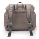 PU Large Capacity Diaper Bag Mommy Bag Backpack for Travel Totes (Grey)