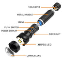 Waterproof XHP50 LED Torch 1000lm Telescopic Zoom Lamp for Camping Hiking