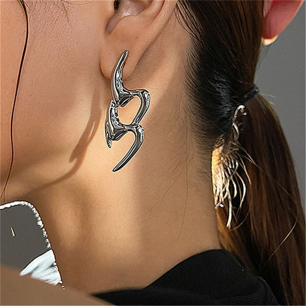 Earrings Geometric Stud Earrings Irregular Earrings Note Hollow Out Earring