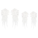 DIY Crafts White Embroidery Sewing Flower Collar Patch Angel Wing Applique