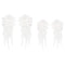 DIY Crafts White Embroidery Sewing Flower Collar Patch Angel Wing Applique