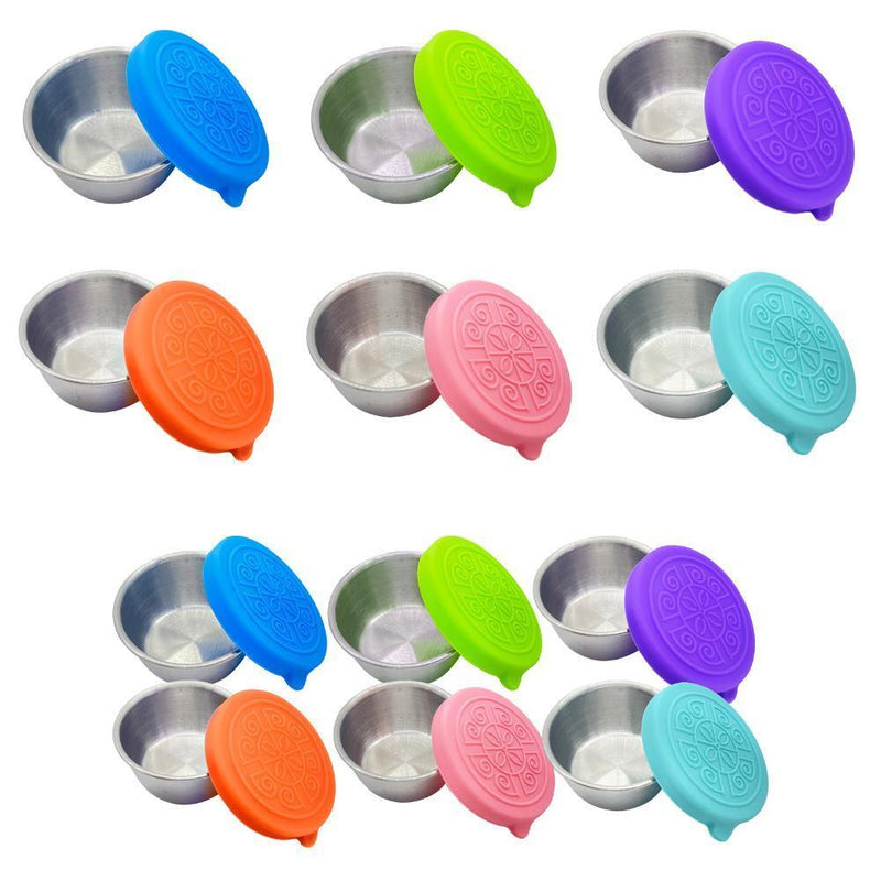 Condiment Containers with Lids - 1.7 oz Salad Dressing Cup to Go (Orange)