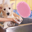 Dog Cat Bath Brush Comb Rubber Pet Hair Fur Grooming Massage Glove (Pink) Newly