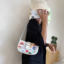 Streetwear Women Tote Bag Graffiti Fashion Shoulder Handbags PU Underarm Purse