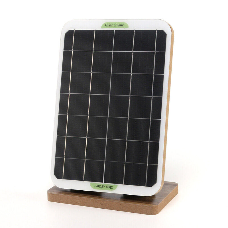Solar Panel Foldable Wooden Base Camping Accessories Emergency Charging Pan