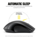 Q2 1200dpi USB Silent Mouse Computer PC 2.4G Wireless Mute Mice (Black)