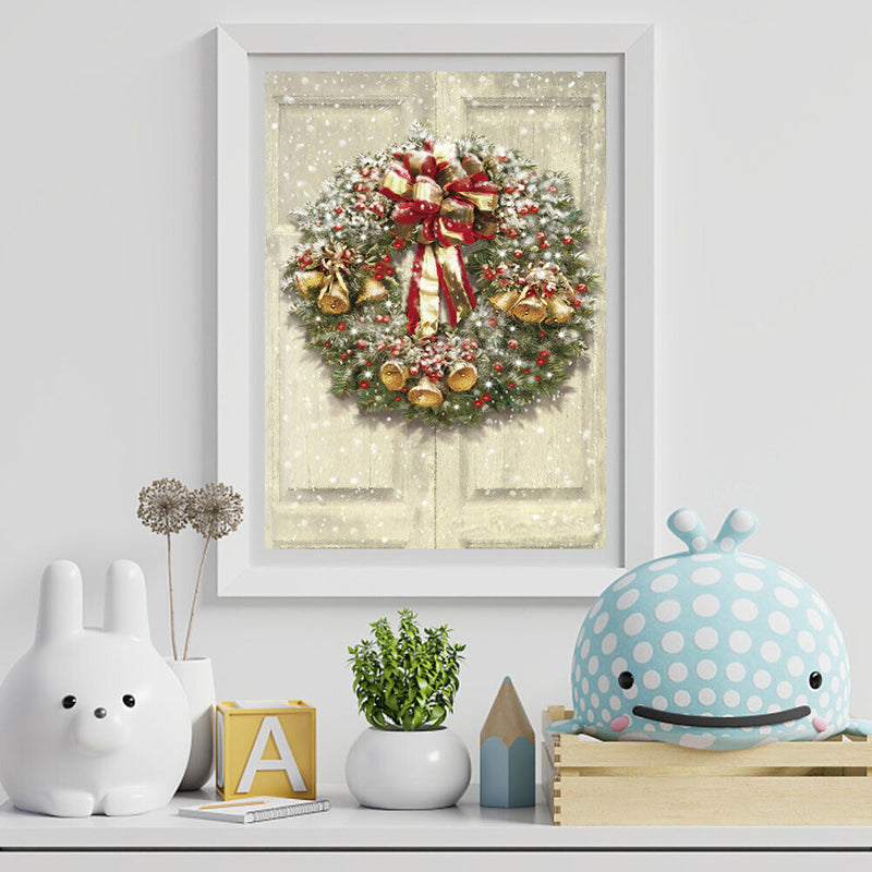 #A 5D DIY Diamond Drawing Kits Full Round Drill Garland Christmas Door Wall Deco