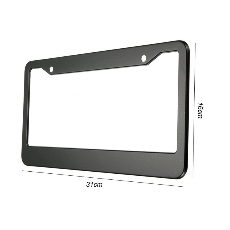 2pcs 12 x 6 in Stainless Steel Car License Plate Frame Cover Kit