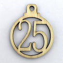 Wooden Xmas Advent Countdown 1-25 Hanging Tags Christmas Calendar Number Label